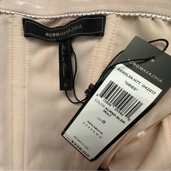 BCBMAXAZRIA Dries Front Slit Maxi Dress One Shoulder SZ 0 Multicolor NWT $338 - Picture 2 of 12